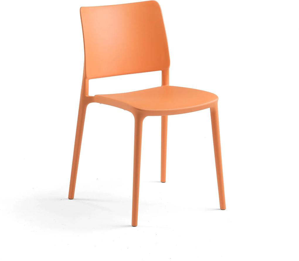 Plastová stolička Rio, oranžová