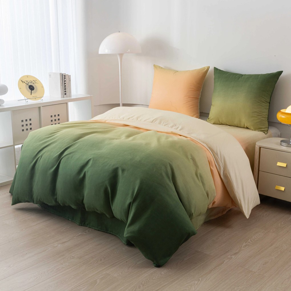 Obliečky z mikrovlákna VEROLA zelené Rozmer obliečky: 2 ks 70 x 80 cm | 160 x 200 cm