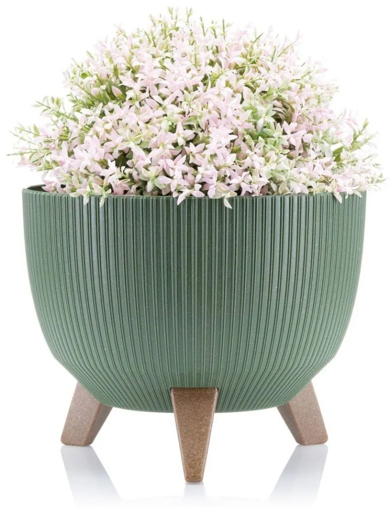 Súprava 2 kvetináčov Rosa Linea zelená