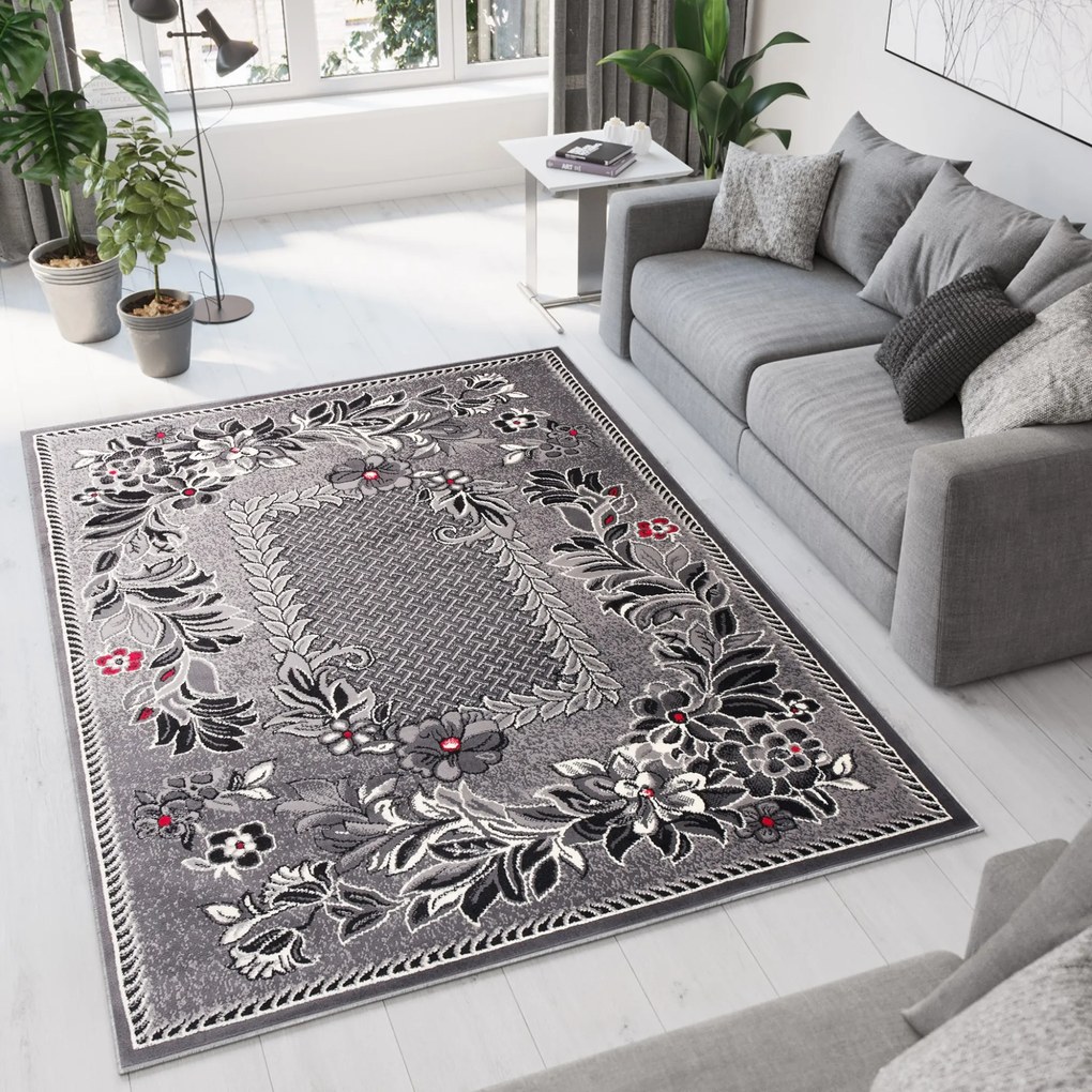 Koberec 7192B DARK GRAY CHEAP PP CRM Veľkosť: 100x200cm