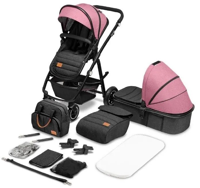 Lionelo - Kombinovaný kočík 2v1 AMBER Pink Rose