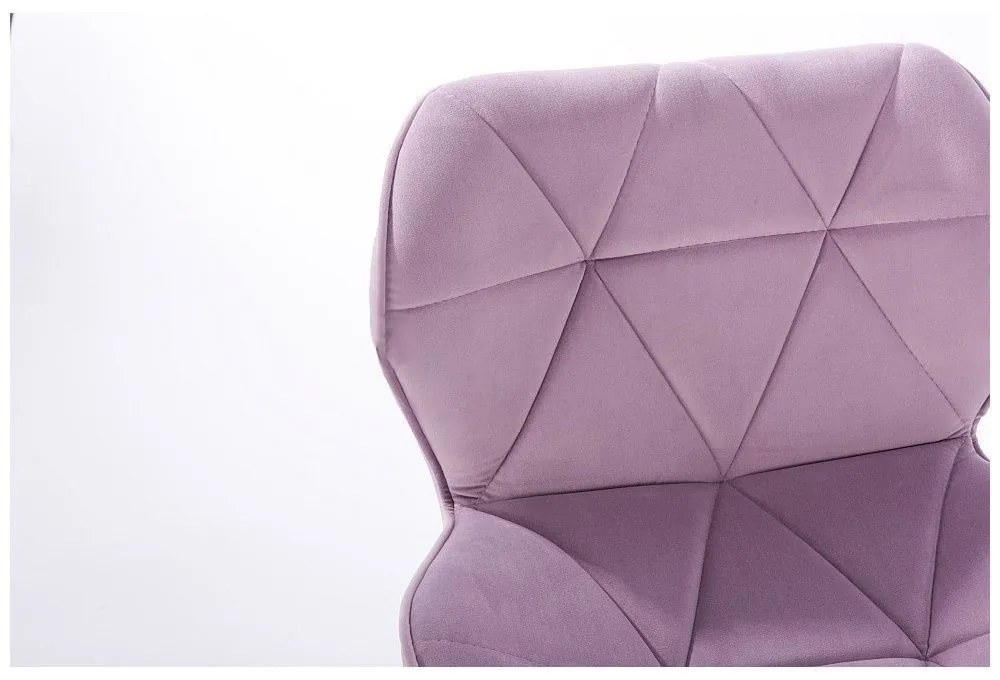 LuxuryForm DESIGN Stolička MILANO VELUR na čiernom kríži - levanduľa