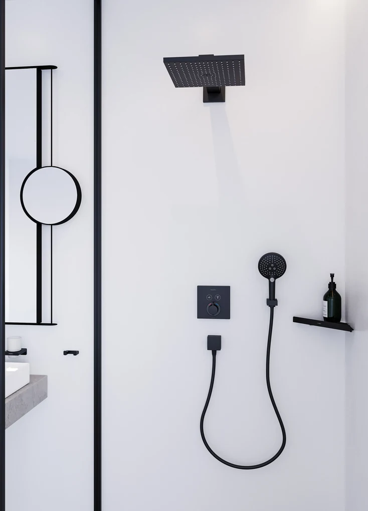 Hansgrohe AddStoris, košík do rohu, matná čierna, HAN-41741670