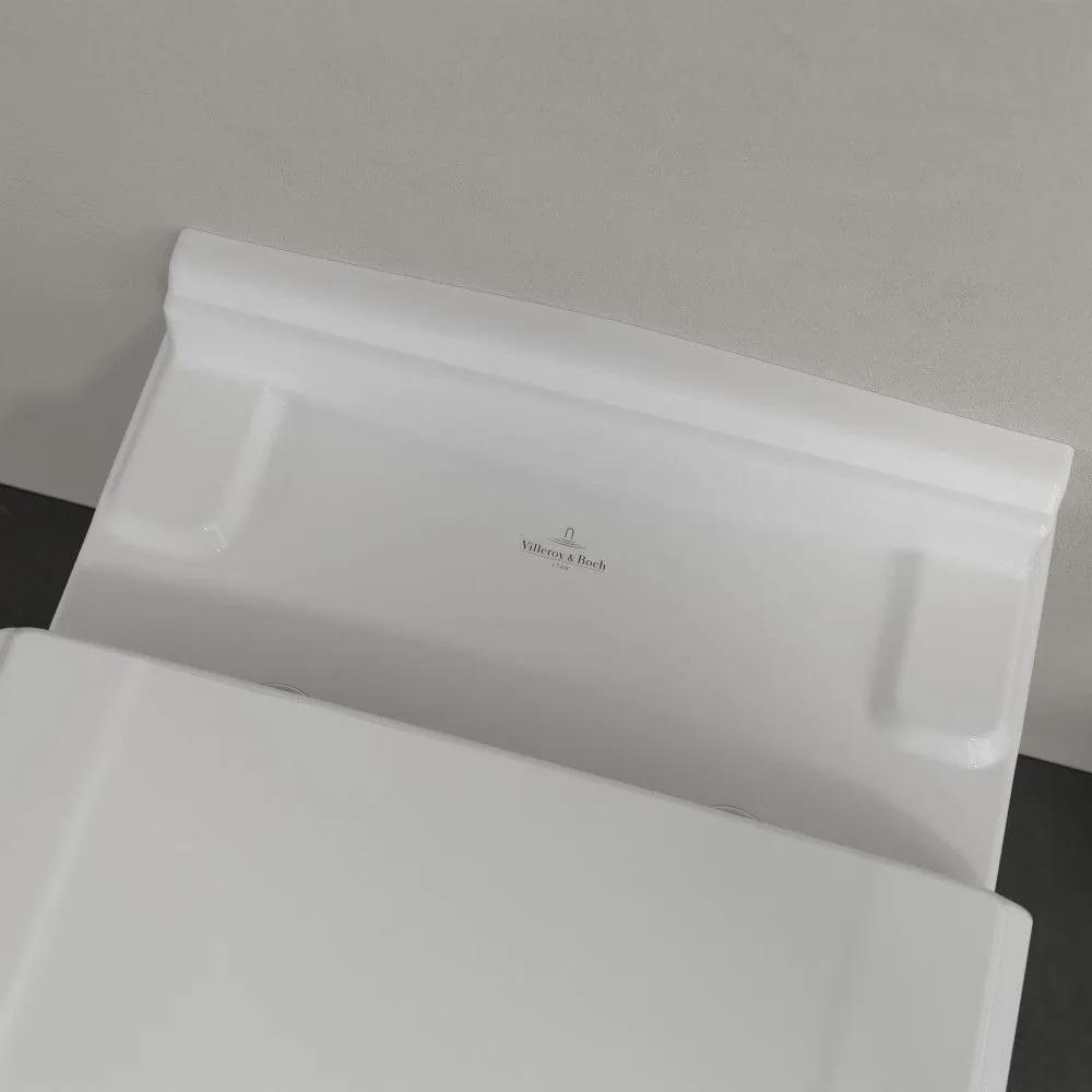 VILLEROY &amp; BOCH Hommage závesné WC s hlbokým splachovaním, 370 x 600 mm, biela alpská, s povrchom CeramicPlus, 6661B0R1