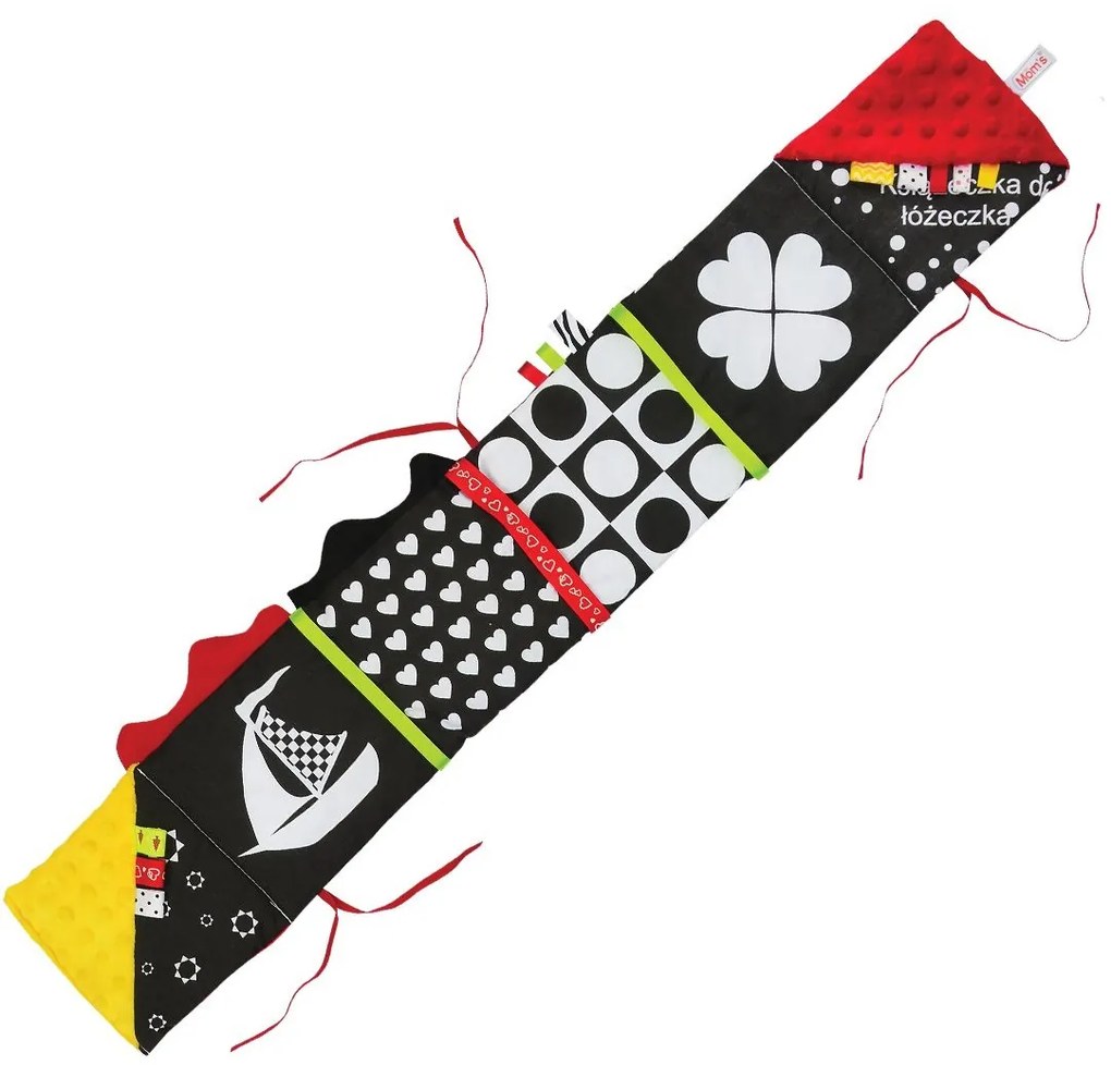 Mom’s Care – závesný textilný mantinel na postieľku – kontrastné farby