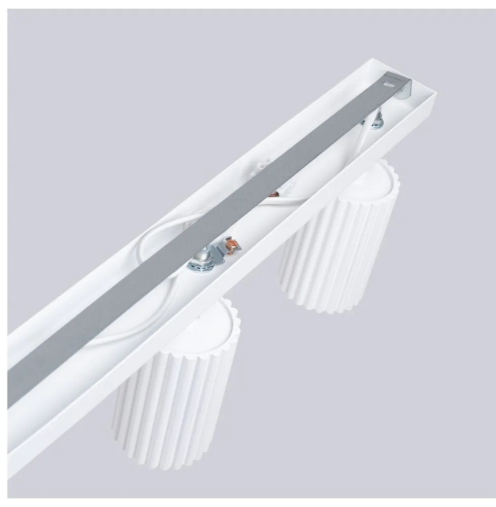 Biele bodové svietidlo 6,5x45 cm Gleam – Sollux