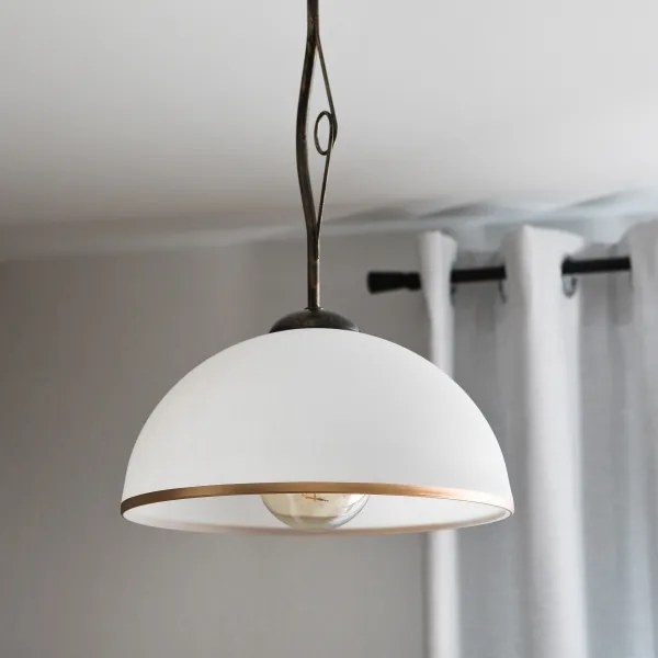 Luster na tyči RETRO 1xE27/60W/230V čierna patiny