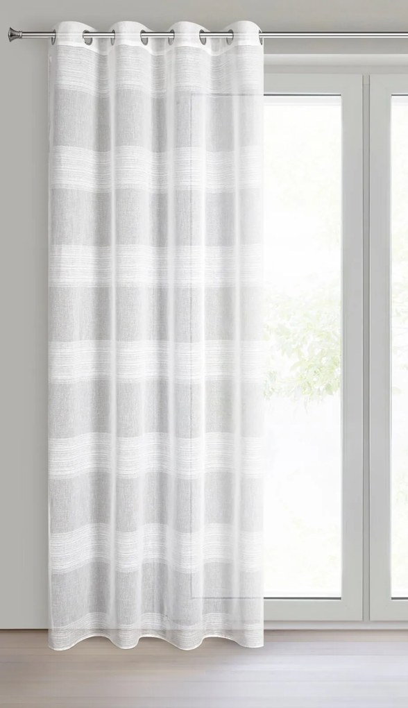 ZÁVES NA KRÚŽKOCH MARGARET 140X250 CM BIELA