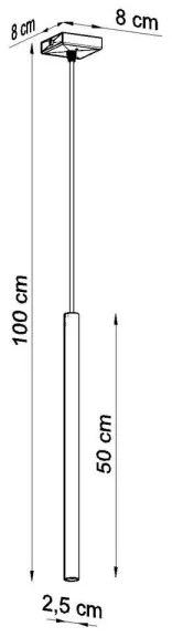 Sollux SL.0469 - Luster na lanku PASTELO 1 1xG9/8W/230V čierna