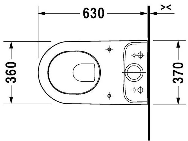 DURAVIT Darling New WC misa kombi s Vario odpadom, 370 mm x 400 mm x 630 mm, 2138090000