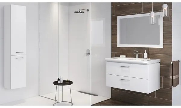 Cersanit S801-338-DSM - Závesná kúpeľňová skrinka s umývadlom LARA 80 cm biela