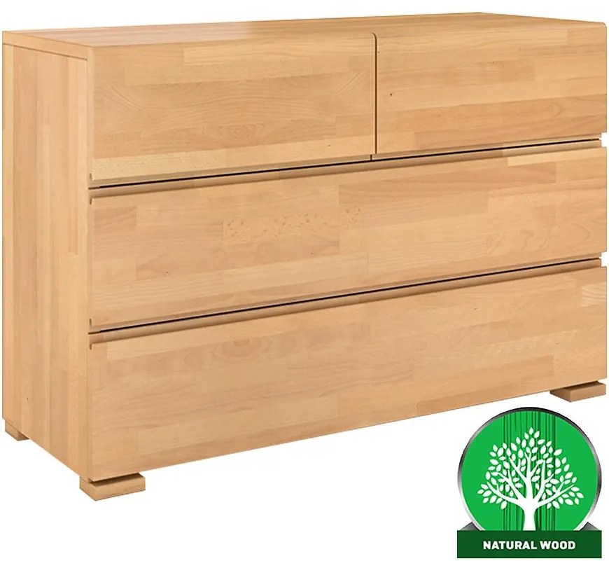 Komoda drevená buk 4s Skandica Vestre Prirodzené