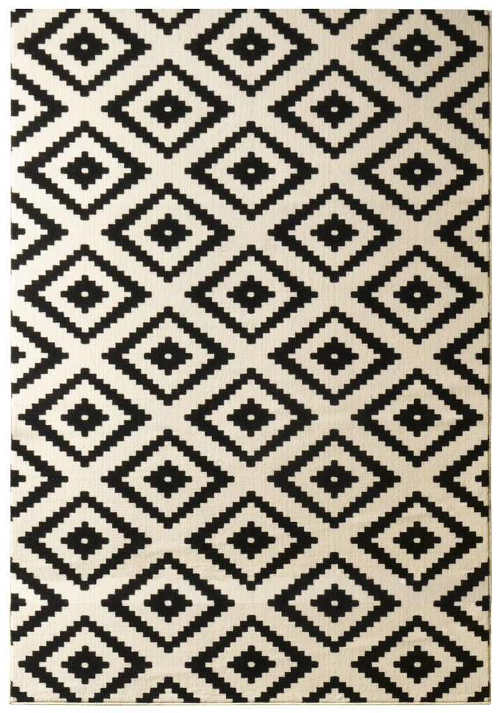 Kusový koberec Hamla 102332, 80x200, čiernobiela, chodba / predsieň, Hanse Home