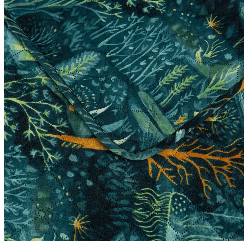 Prehoz na posteľ so vzorom NEON FOREST, farebný Rozmer: 170 x 210 cm