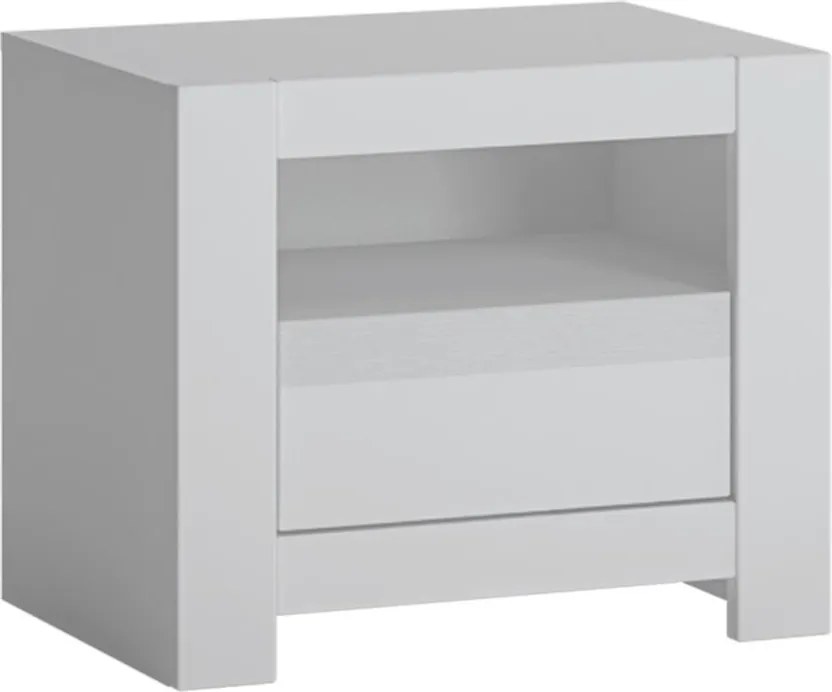 Nočný stolík Novi NVIK05 1S biela alpin/pvc biela supermat