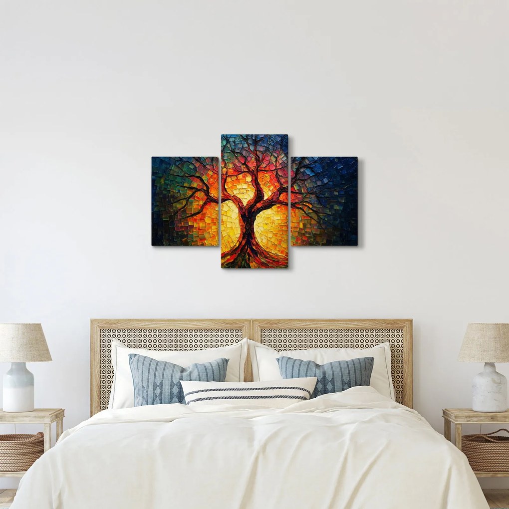 Obraz - Strom života v mozaike (90x60 cm)