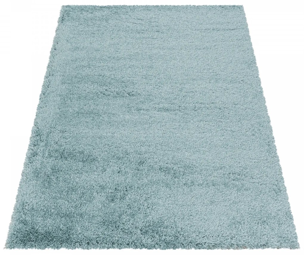 Ayyildiz, Kusový koberec Fluffy Shaggy 3500 blue, 60x110, modrá, obývacia izba