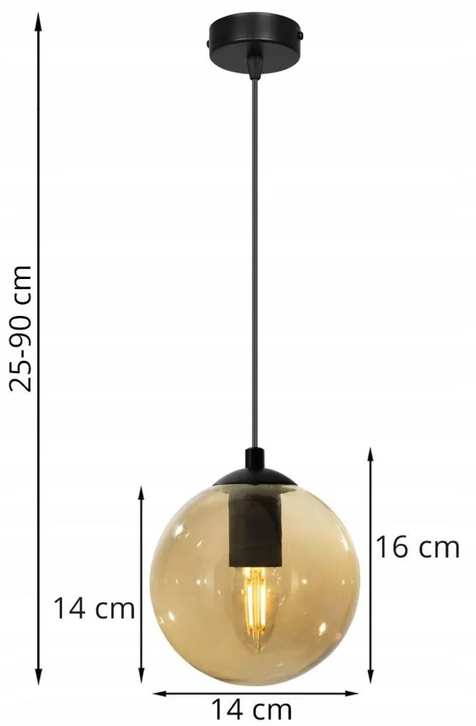 Závesné svietidlo Paris, 1x sklenené tienidlo (výber z 3 farieb)