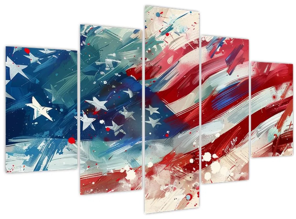Obraz - Vlajka USA (150x105 cm)