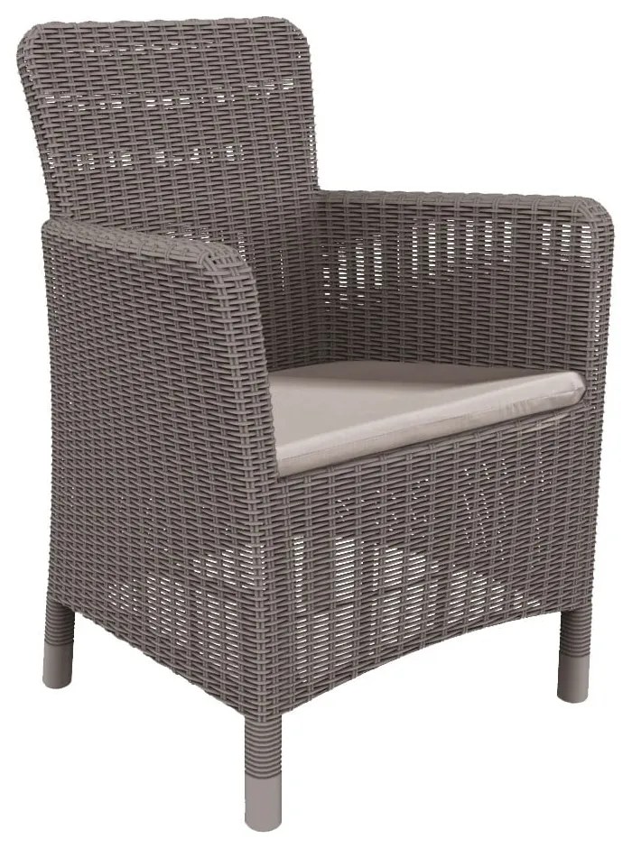 Svetlohnedé plastové záhradné kreslo Trenton – Keter