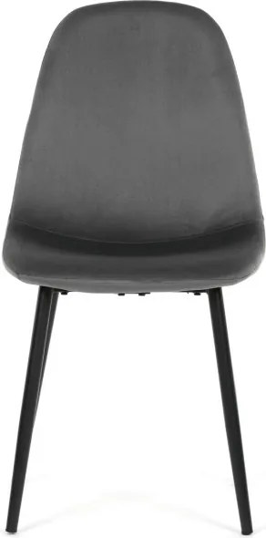 Jedálenská stolička zamatová, sivá CT-V2971 GREY4
