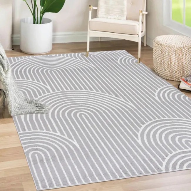 Koberec ELLEN NG81A sivý / biely