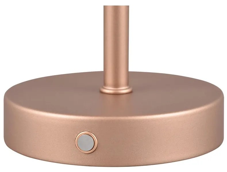 LED stmievateľná stolová lampa v medenohnedej farbe (výška 30 cm) Jeff – Reality