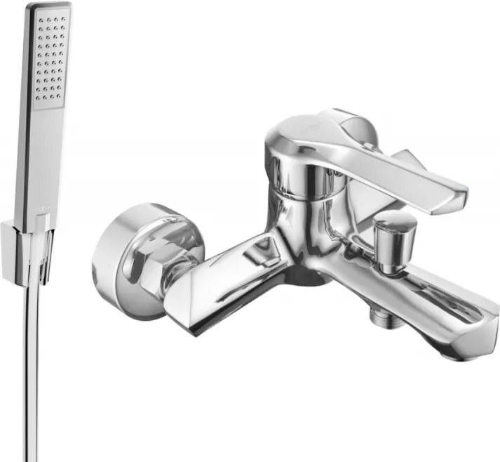 Mexen Sabre R72 vaňová batéria so sprchovacím setom, chrómová - 7213R72-00