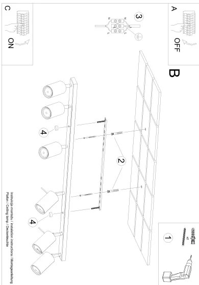 Brilagi - LED Bodové svietidlo ASMUS 6xGU10/7W/230V čierna