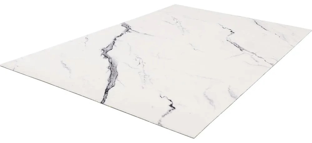 Krémovobiely vlnený koberec 160x240 cm Marble – Agnella