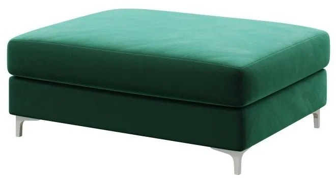 Tmavozelená zamatová podnožka Devichy Rothe