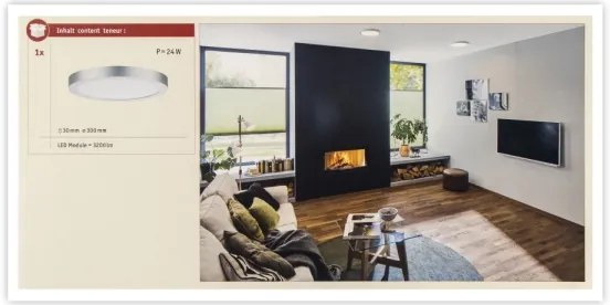 Paulmann 71023 - LED/22W Stropné svietidlo ABIA 230V matný chróm