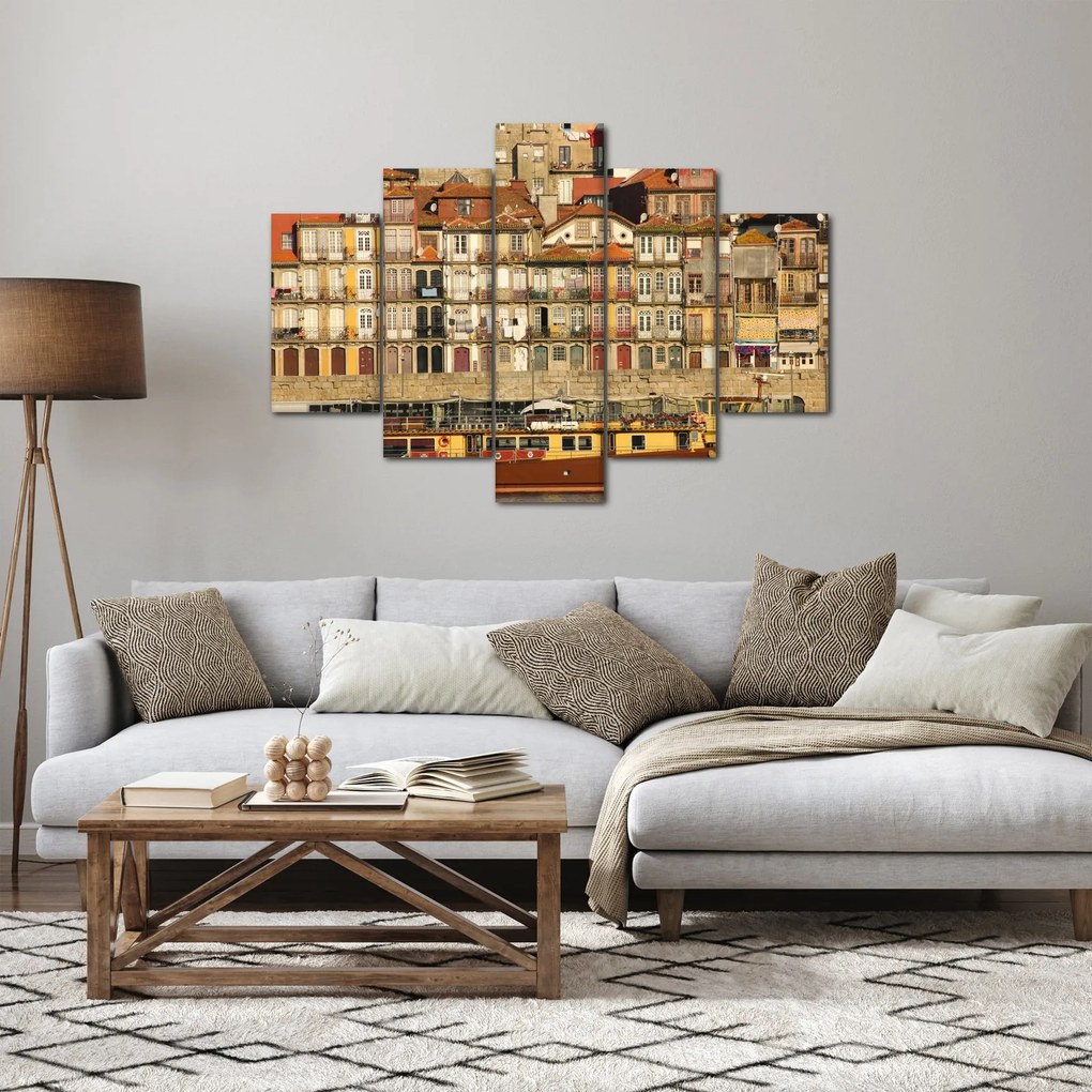 Obraz - Nábrežná štvrť, Portugalsko (150x105 cm)