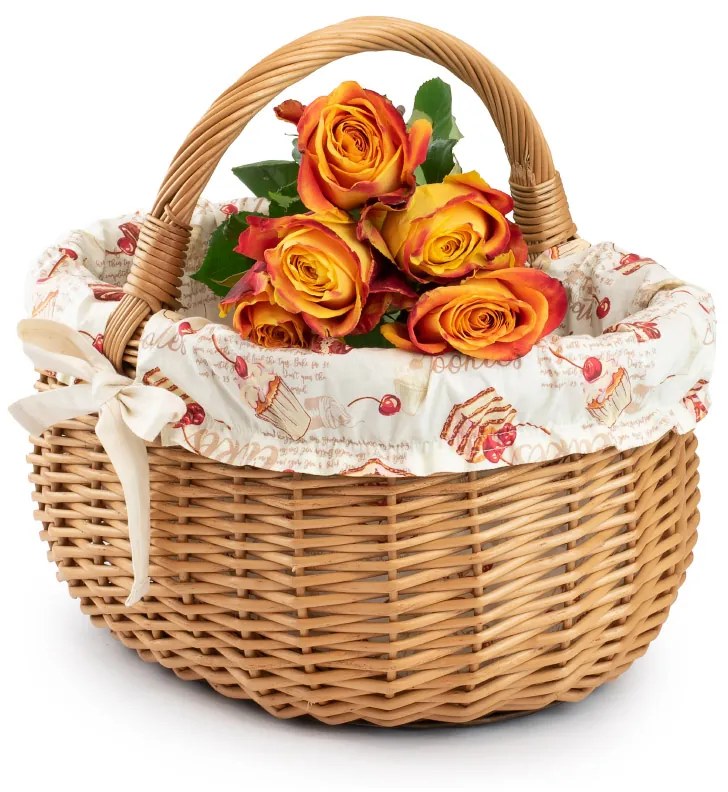 Nákupný kôš prútený Marked III.š. 42 x hl. 34 x v. 23 / 36(cm)