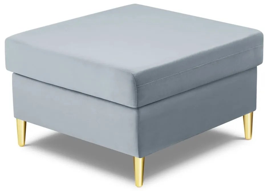 Svetlomodrá zamatová podnožka Kyoto – Cosmopolitan Design