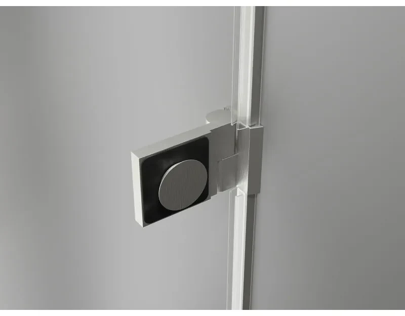 Mexen Lunar-B Duo výklopný sprchový kút 80 x 75 cm, číre sklo, brúsená oceľ, 832-080L-075P-97-00
