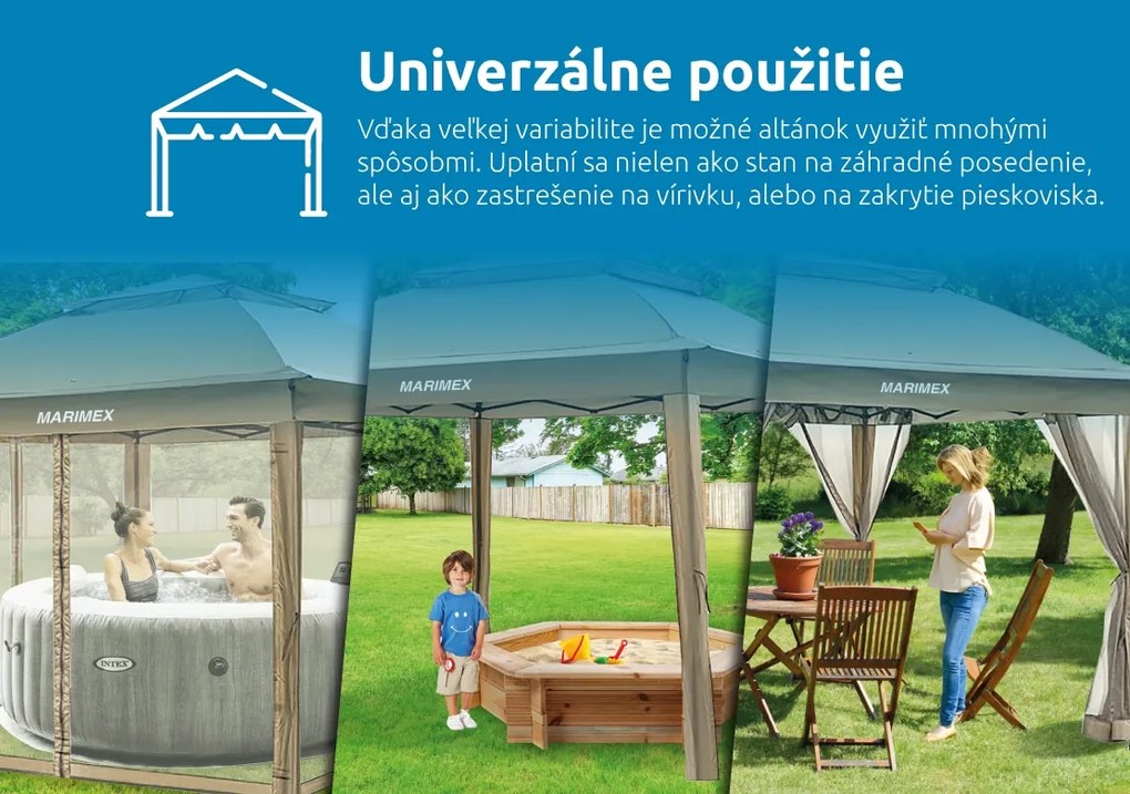Marimex | Záhradný altán Marimex Vista 3x3 m - béžový | 10970574
