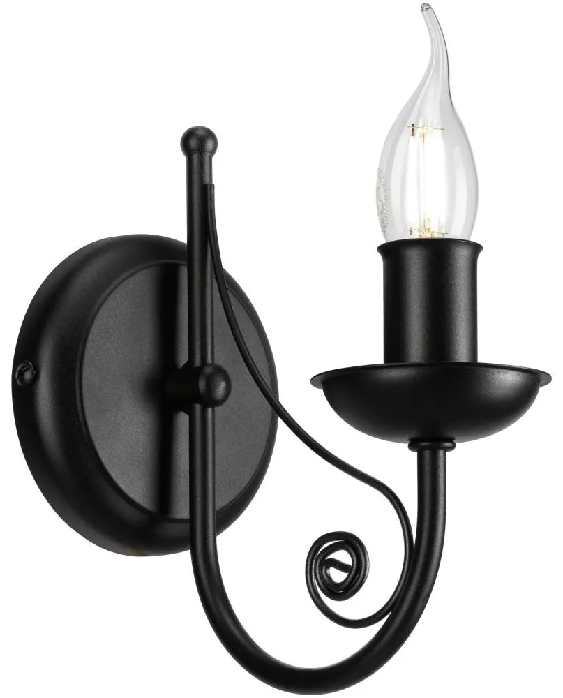 Nástenná lampa DONATO 1xE14/40W/230V čierna