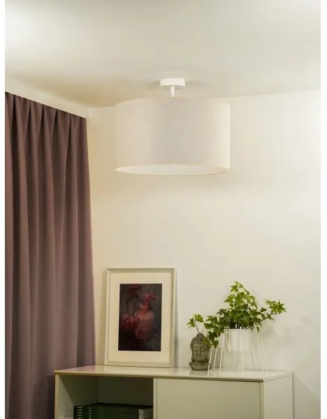 Duolla - Prisadený luster ROLLER ECO RECYCLING 1xE27/15W/230V pr. 45 cm krémová