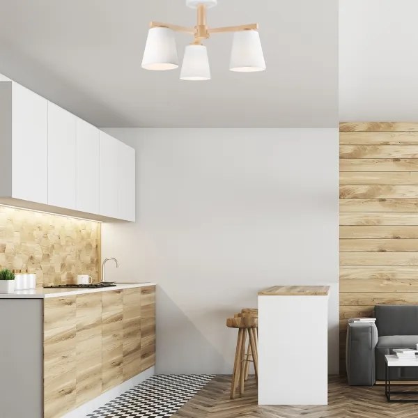 Prisadený luster ELLIE 3xE27/60W/230V biela