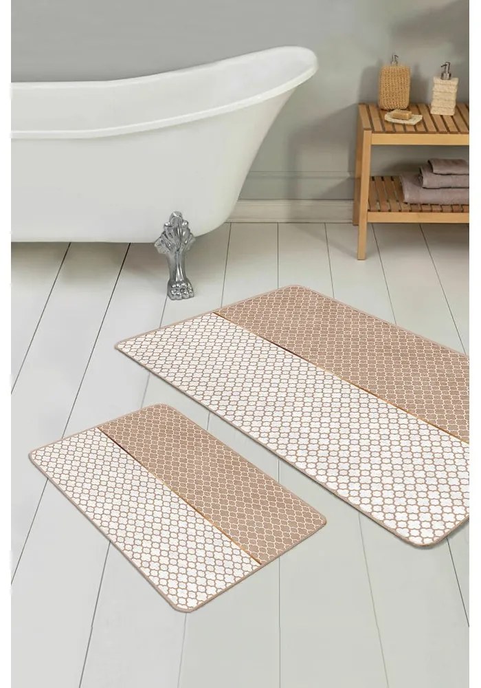 Béžové kúpeľňové predložky v súprave 2 ks 60x100 cm – Mila Home