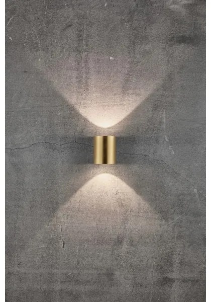 Nordlux - LED vonkajšie nástenné svietidlo CANTO 2xLED/6W/230V IP44 mosadz