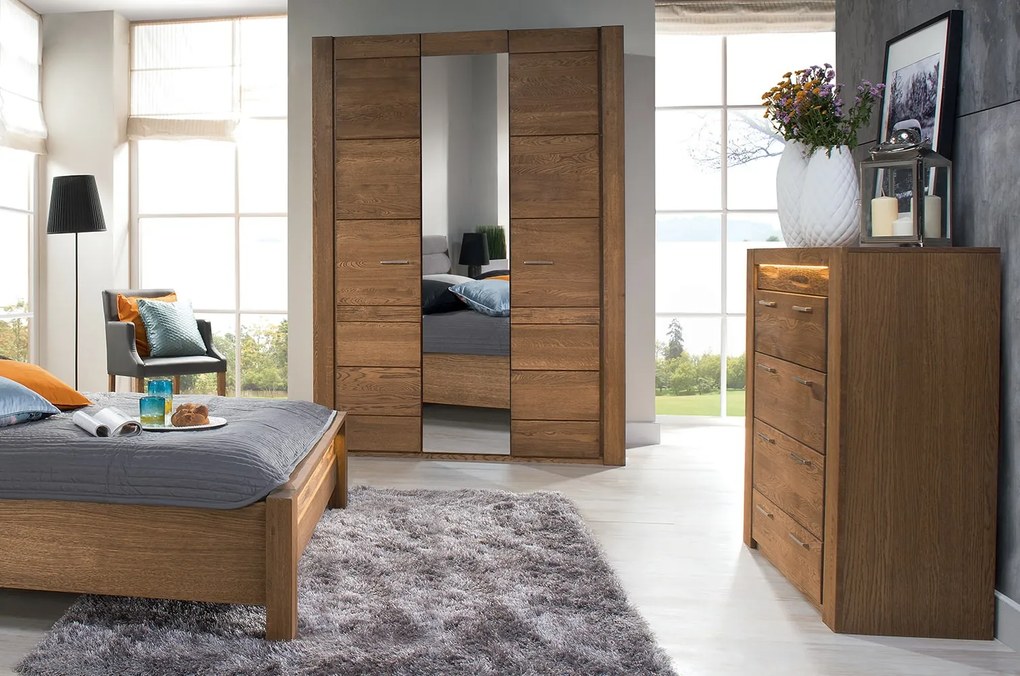 Šatníková skriňa Velvet II 73 160 cm z rustikálneho duba