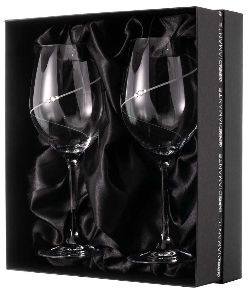 Diamante poháre na víno Silhouette City s kamienkami Swarovski 470 ml 2KS