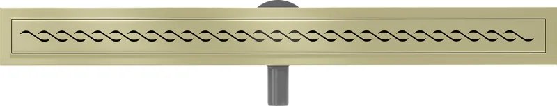 Mexen Flat 360° M18 sprchový žľab 80 cm, zlatá matná, 1A23080-40