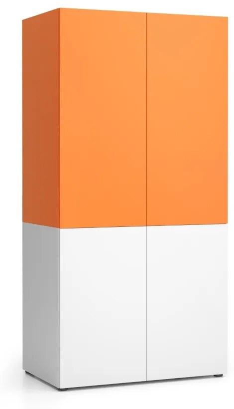 Kuchynská policová skriňa NIKA 1000 x 600 x 2000 mm, oranžová