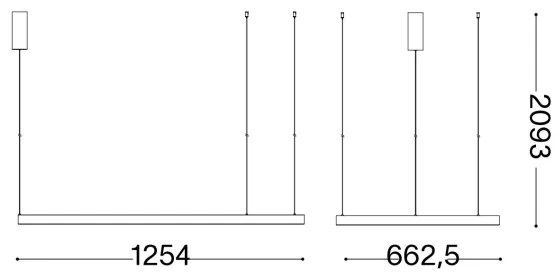 Ideal Lux - LED Luster na lanku WAVES LED/45W/230V CRI 90 mosadz