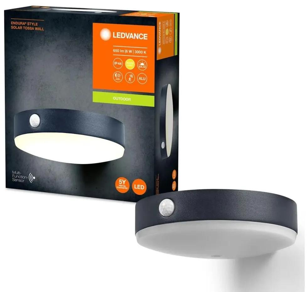 Ledvance Ledvance-LED Solárne nástenné svietidlo so senzorom ENDURA STYLE LED/6W/3,7V IP44 P225343