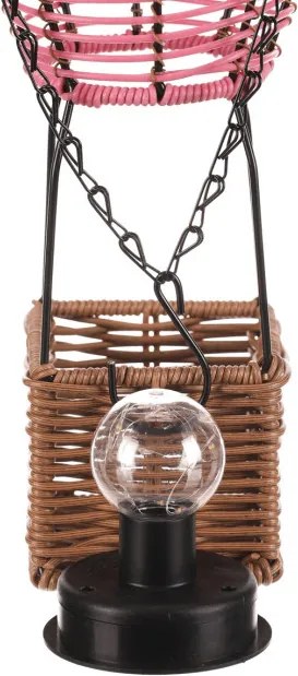 Solárny lampáš balón s LED osvetlením PLA113 PINK-S