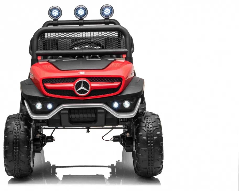 RAMIZ Elektrické autíčko - Mercedes UNIMOG - červené - 4x35W - 12/10Ah - 2022